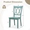 Costway Set of 2 Wood Dining Chair Cross Back Dining Room Side Chair Mint Green Home Kitchen